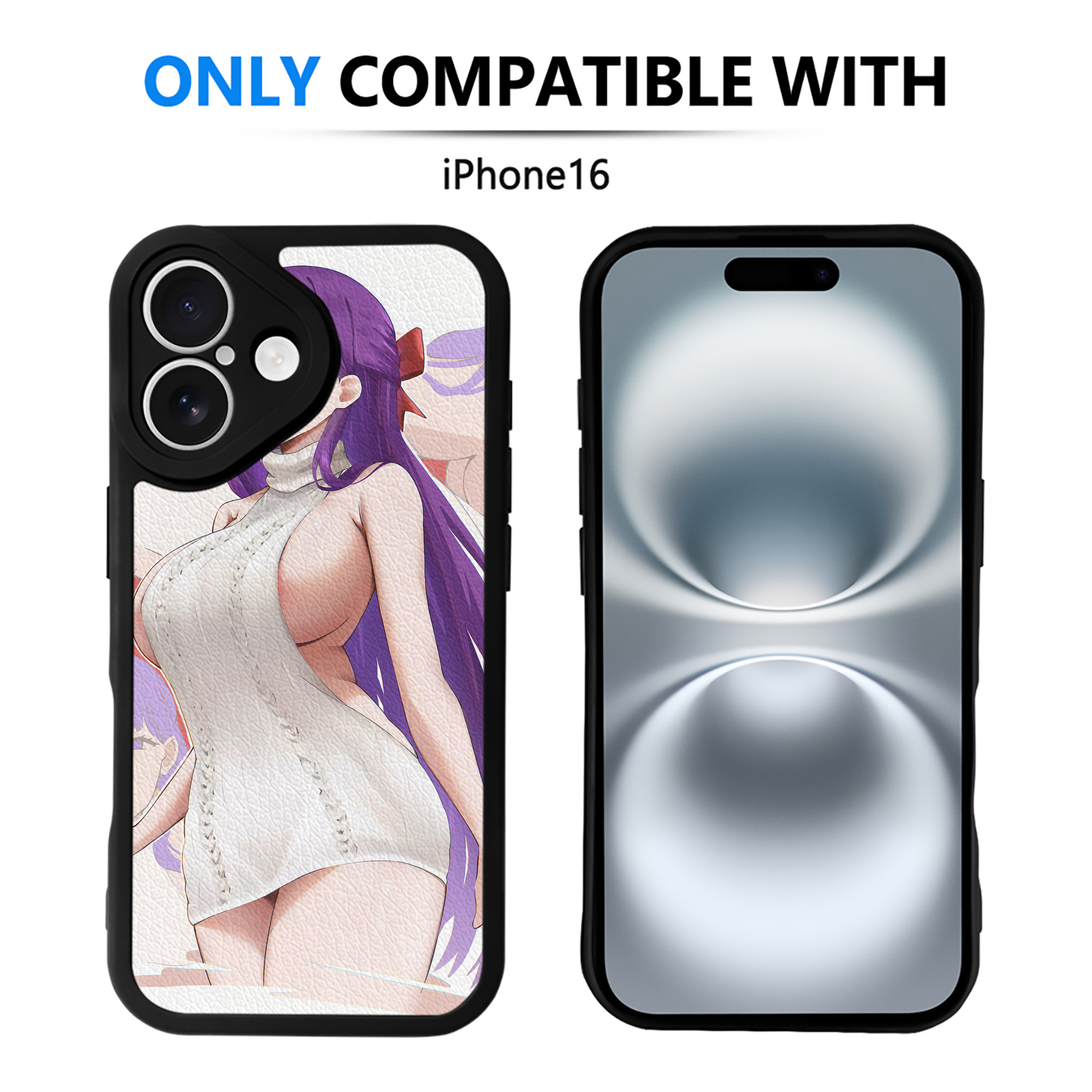 （画像用） 葬送のフリーレン Frieren 【iPhone 16シリーズ対応】シリコンスマホケース（レザー調） 材質：シリコン